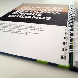 Caderno wire-o — Capa impressa e marcador lateral